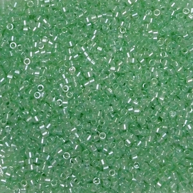DB1483 - 5g Size 11/0 delicas in Transparent Mint Lustre