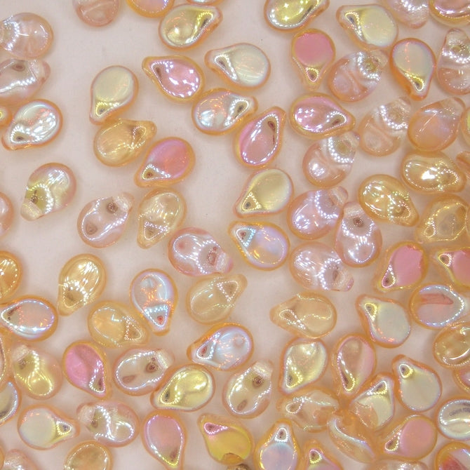 30 x pip beads in Yellow Rainbow