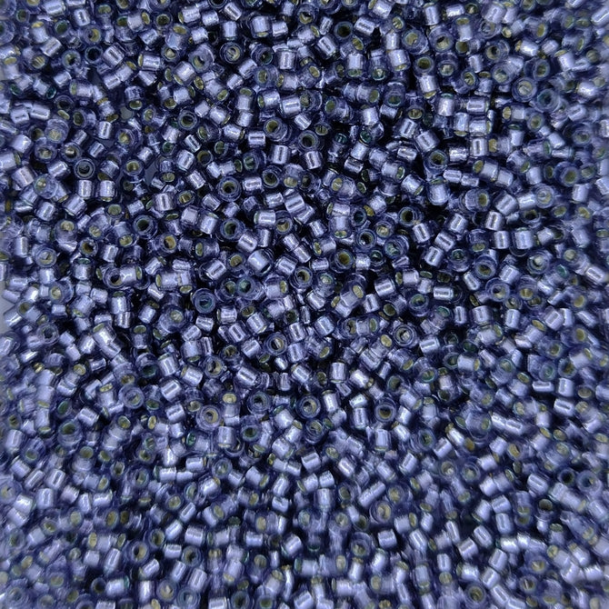 DB2167 - 5g Size 11/0 delicas in Duracoat Silver lined Prussian Blue