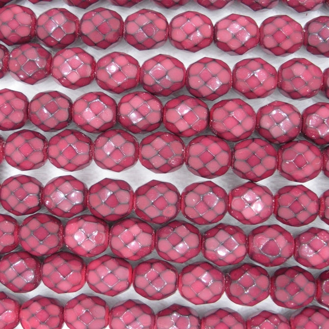19 x 8mm snake skin beads in 39056