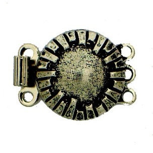 Claspgarten Old Palladium clasp with 3 rows 12177 - 12.5mm