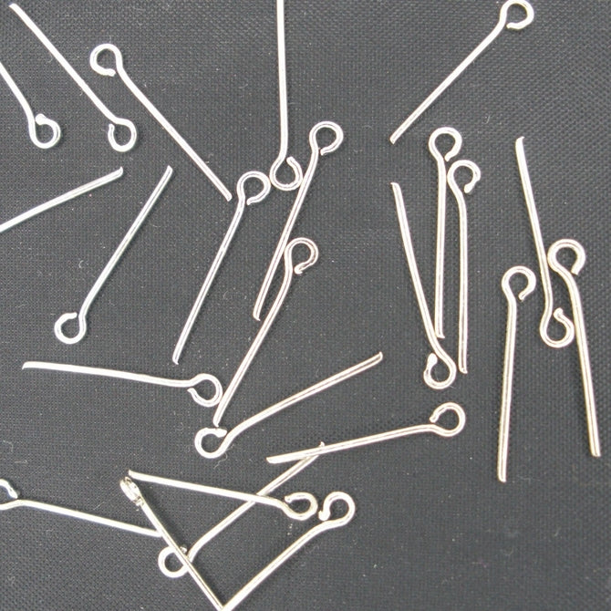 50 x 1.7cm eye pins in Platinum