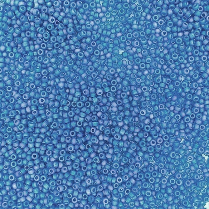 0149FR- 10g Size 11/0 Miyuki seed beads in Matt Capri Blue AB