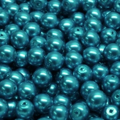 25 x 6mm pearls in Dark Turquoise