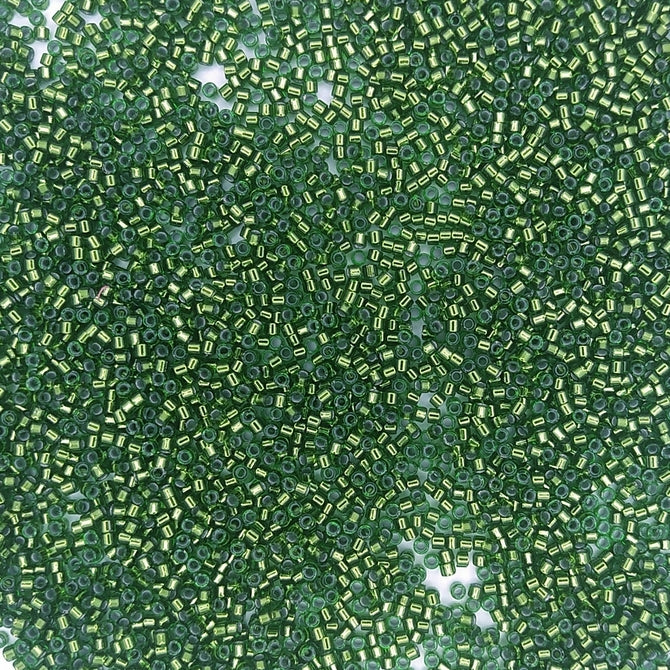 DB0182 - 5g Size 11/0 delicas in Copper lined Olivine