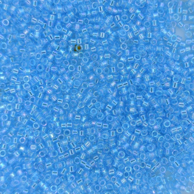DB0176 - 1g Size 11/0 delicas in Transparent Aqua AB