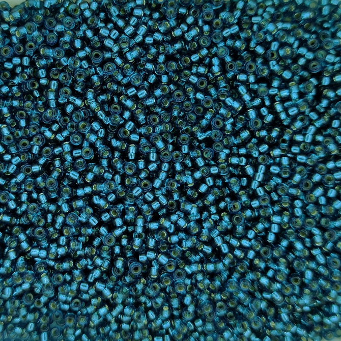 1425 - 5g Size 15/0 Miyuki seed beads in Silver lined Blue Zircon