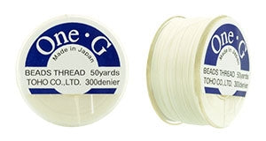 PT-50-1 - 50 yards of Toho One-G beading thread in White