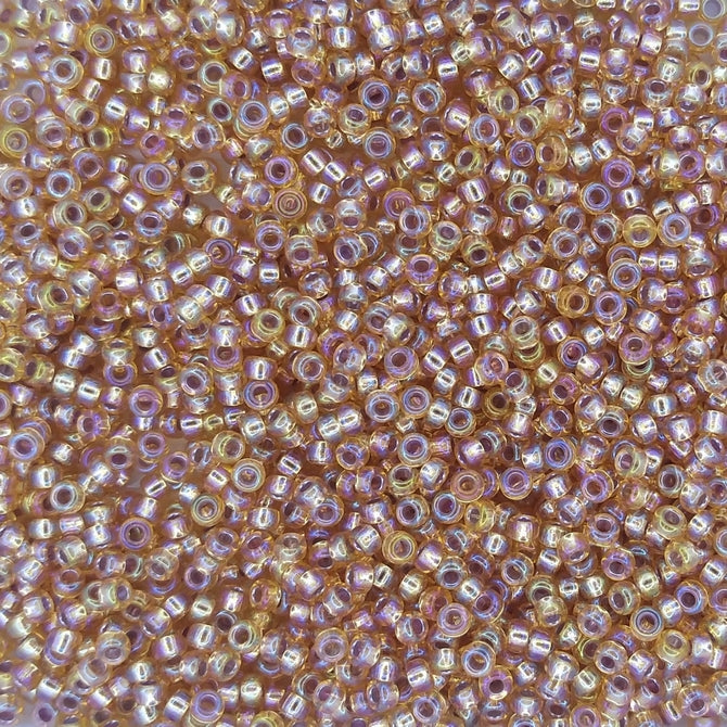 1004 - 10g Size 11/0 Miyuki seed beads in Silver lined Dark Gold AB