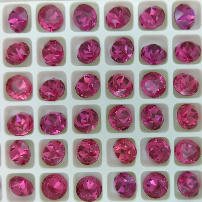 8mm chaton in Fuchsia (Aurora)