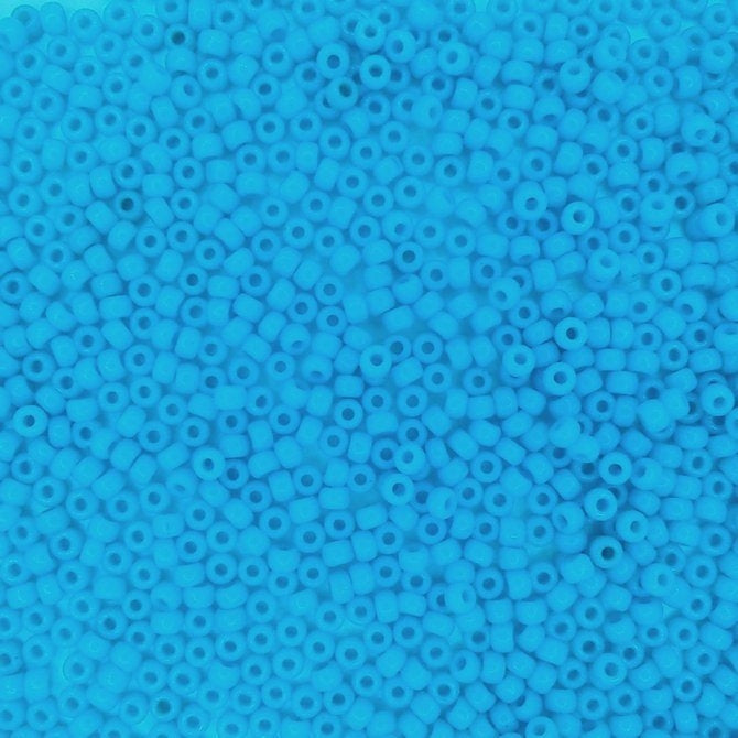 0413 - 10g Size 8/0 Miyuki seed beads in Opaque Turquoise Blue