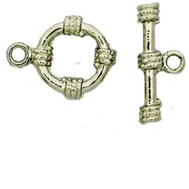 Claspgarten Silver Toggle clasp with 1 row 12863 - 15mm