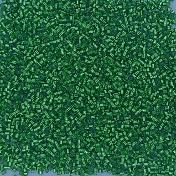 DBS0046 - 2.5g Size 15/0 delicas in Silver lined Light Green