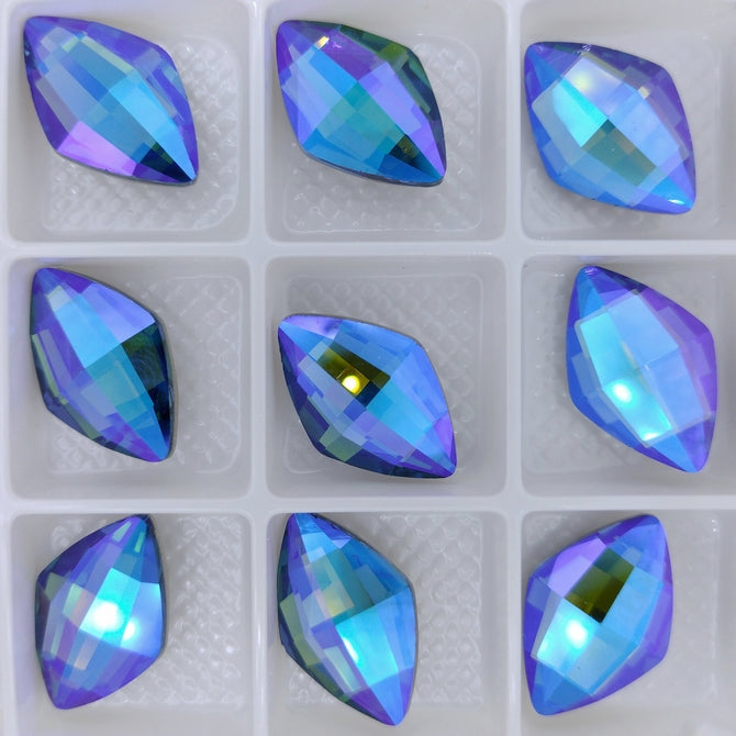 23x15mm Lemon Fancy Stone in Sapphire Shimmer (Aurora)