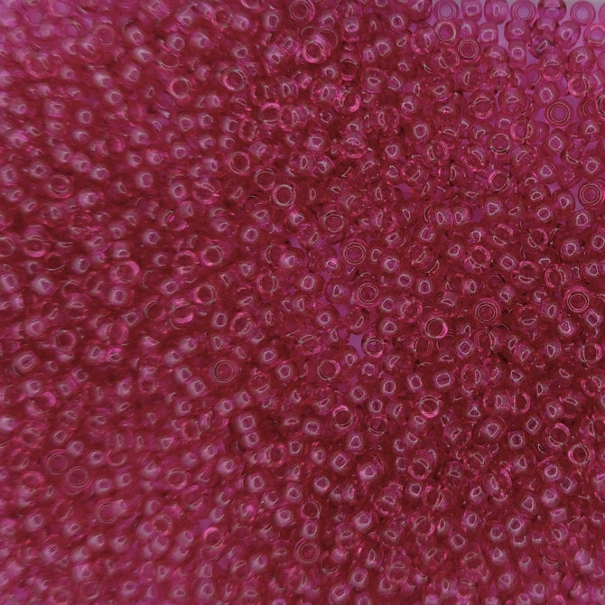1406 - 10g Size 11/0 Miyuki seed beads in Transparent Fuchsia