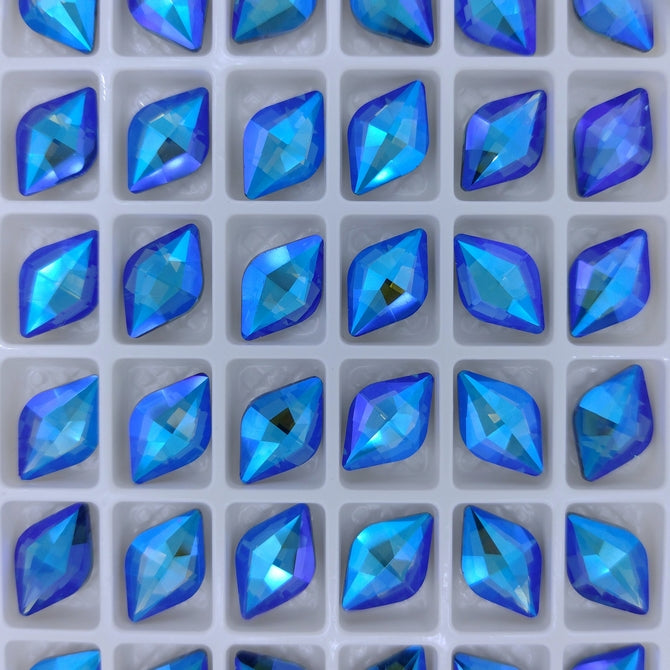 14x9mm Lemon Fancy Stone in Sapphire Shimmer (Aurora)