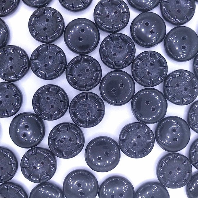 B35 - 2 x 14mm buttons in Black