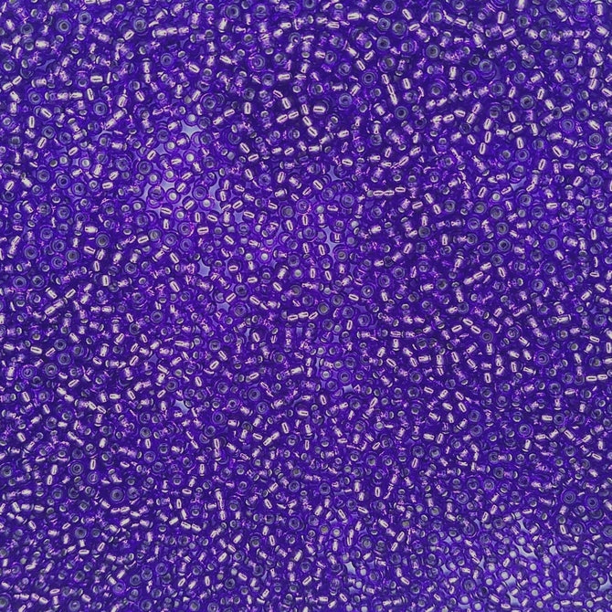 1344 - 10g Size 11/0 Miyuki seed beads in Silver lined Purple