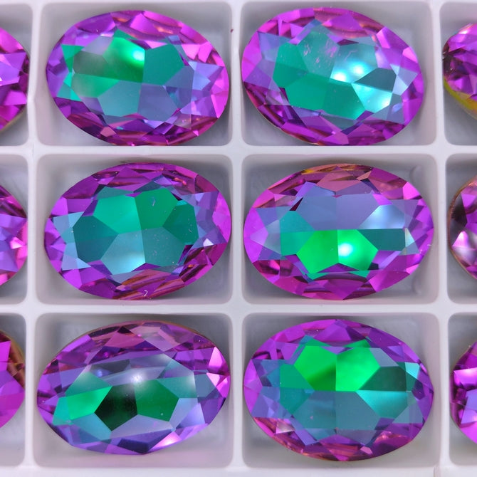 30x20mm Oval in Crystal Heliotrope (Aurora)