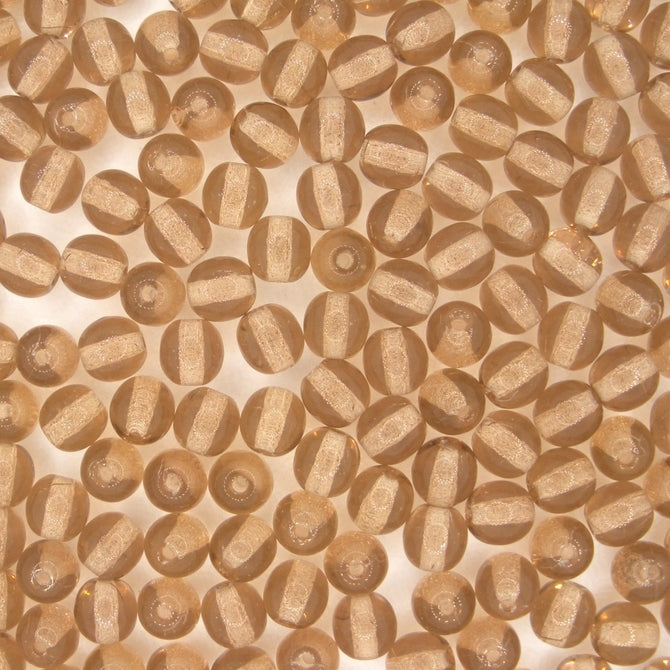 50 x 5mm round beads in Light Colorado Topaz