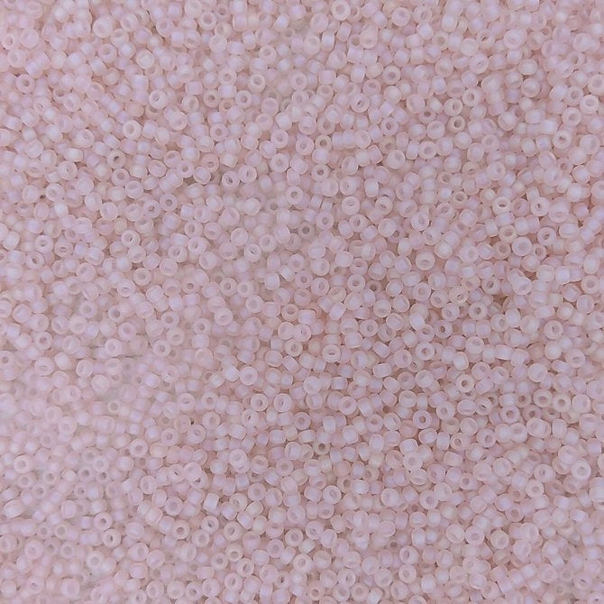 0155FR - 10g Size 11/0 Miyuki seed beads in Matt Pale Pink AB