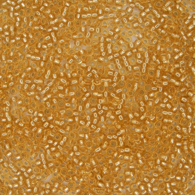 0003 - 10g Size 11/0 Miyuki seed beads in Silver lined Gold