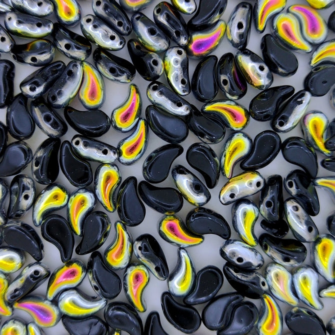 20 x Right Zoliduo beads in Black Marea