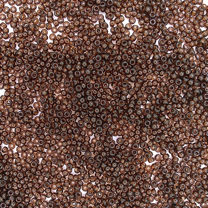0135 - 10g Size 11/0 Miyuki seed beads in Transparent Brown