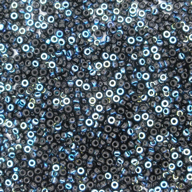 4555 - 10g Size 11/0 Miyuki seed beads in Black AB