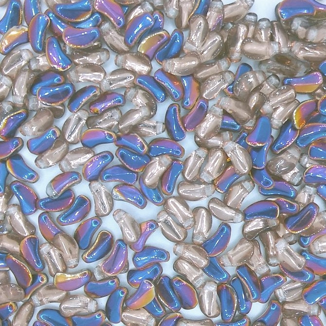 30 x Flint Pendant beads in Crystal Sliperit