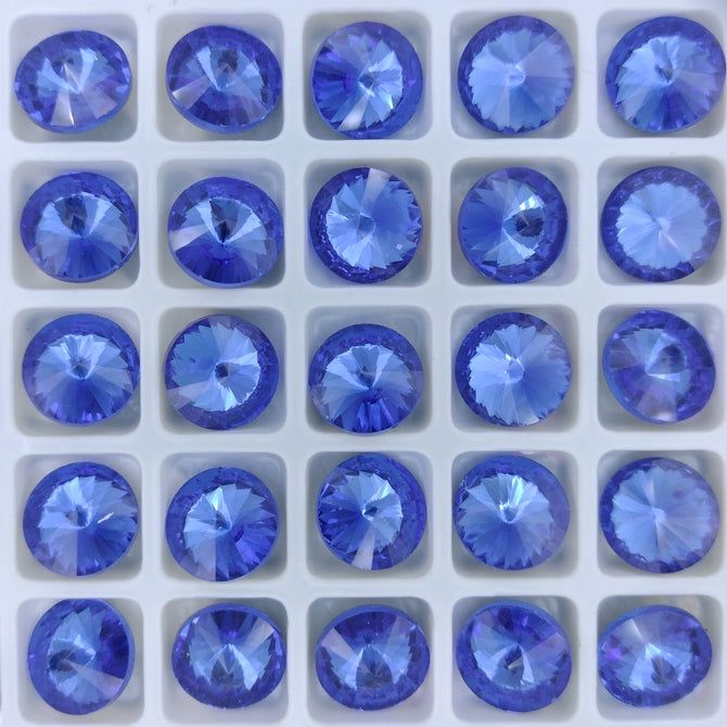10.7mm rivoli in Sapphire (Aurora)