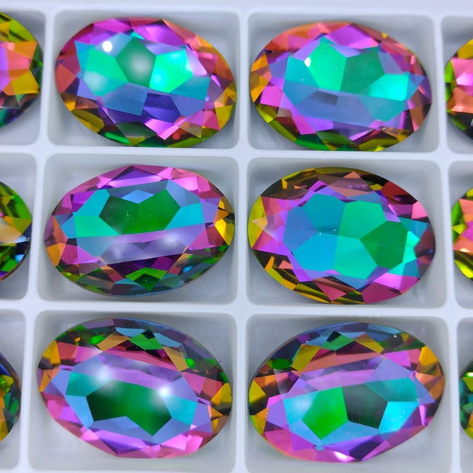 30x20mm Oval in Crystal Volcano (Aurora)