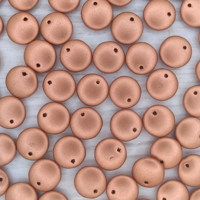 15 x 9mm lentils in Vintage Copper