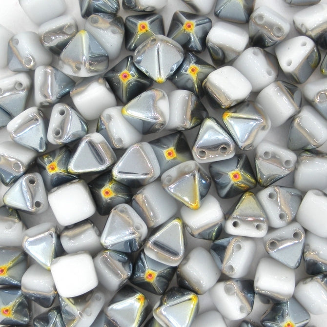 10 x 6mm pyramids in Alabaster Marea