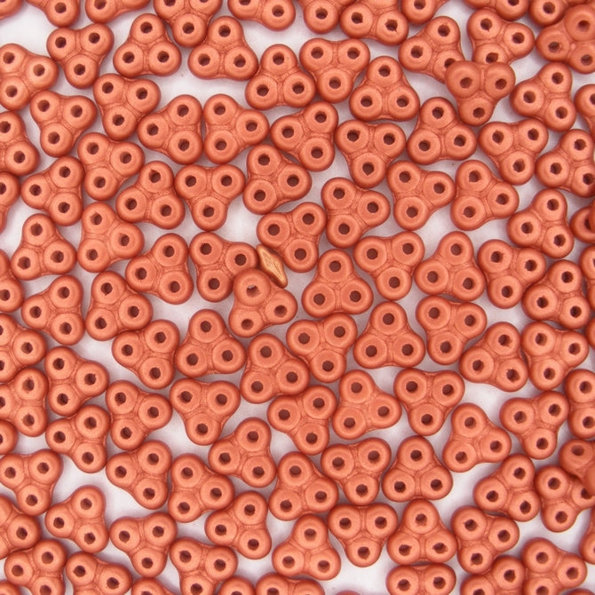 25 x 6mm Trinity beads in Metallic Bronze