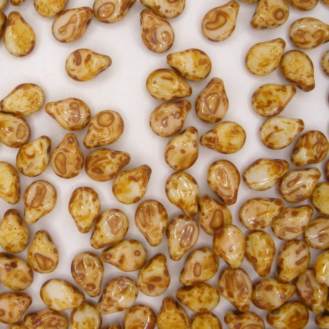 30 x pip beads in Dark Travertin