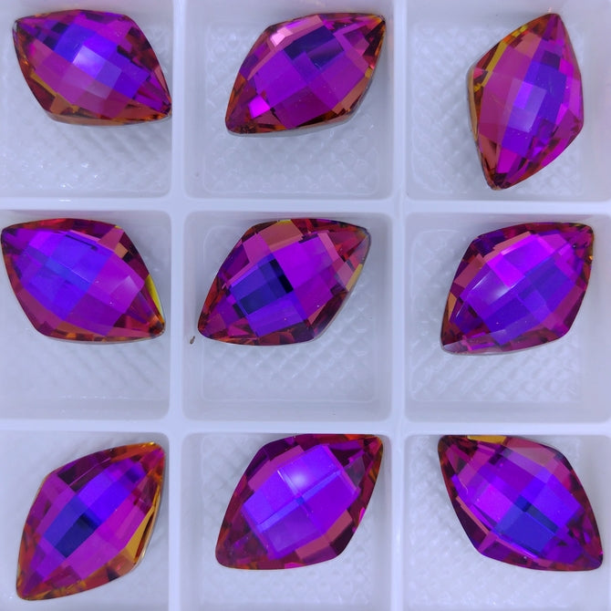 23x15mm Lemon Fancy Stone in Crystal Violet Blue (Aurora)