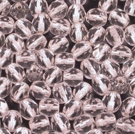 50 x 5mm faceted beads in Silver lined Crystal