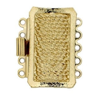Claspgarten Gold clasp with 5 rows 13725 - 12x20mm