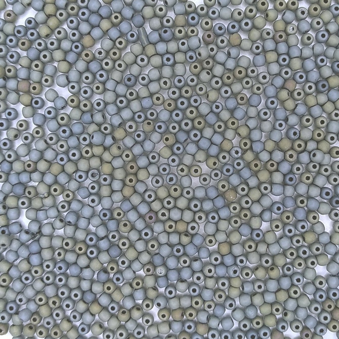 100 x 2mm round beads in Matt Brown Iris