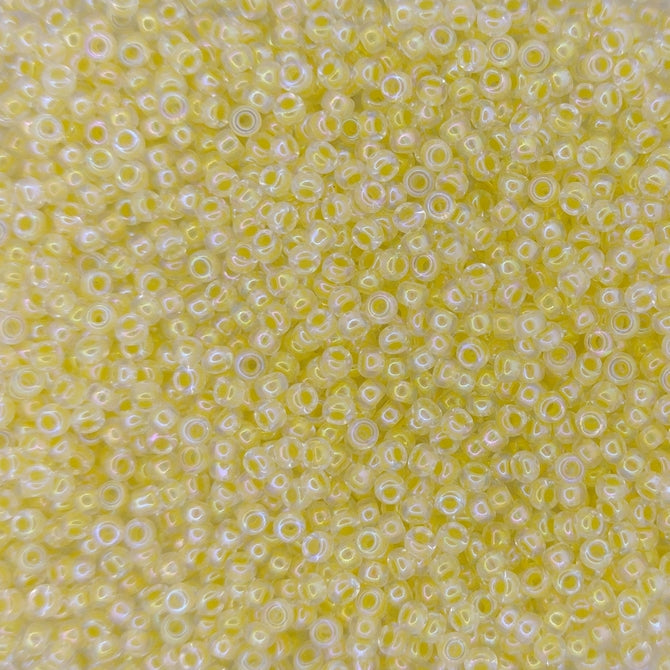 0273 - 50g Size 11/0 Miyuki seed beads in Light Yellow lined Crystal AB