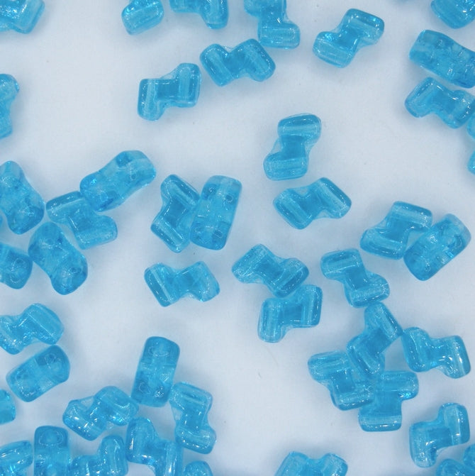 25 x Z beads in Aqua Blue