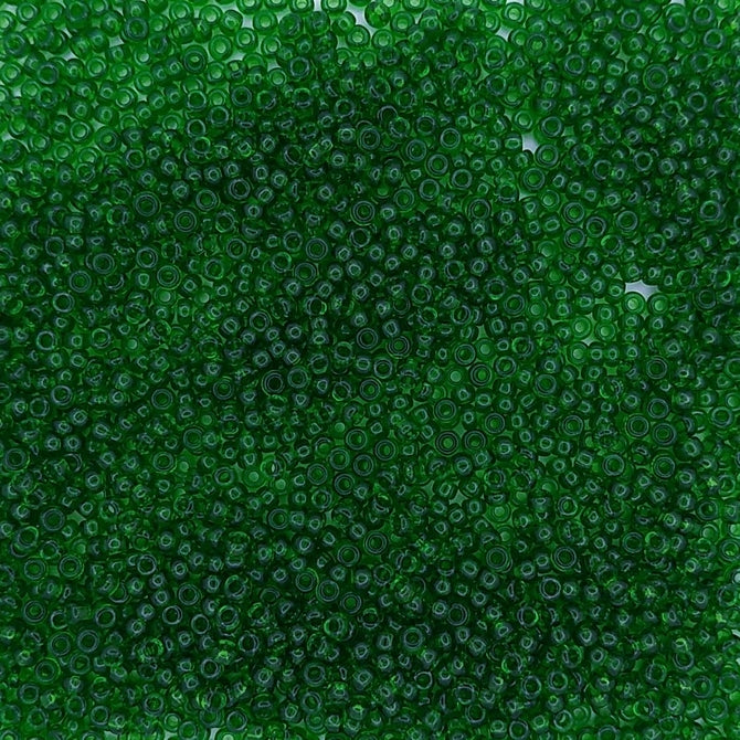 0146 - 10g Size 11/0 Miyuki seed beads in Transparent Green