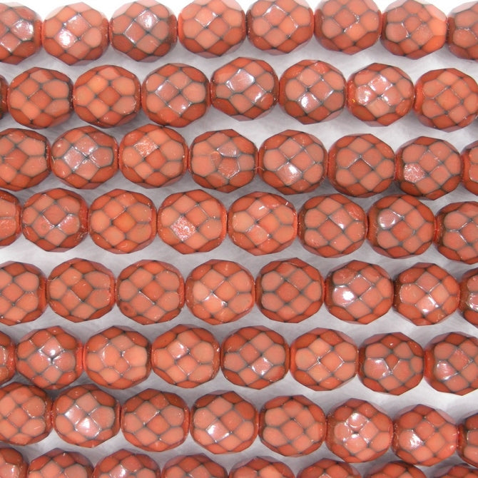 19 x 8mm snake skin beads in 39053