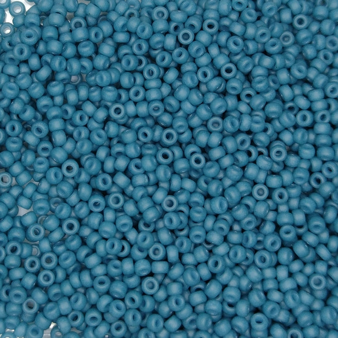 2051 - 10g Size 11/0 Miyuki seed beads in Special dyed Dark Teal Blue