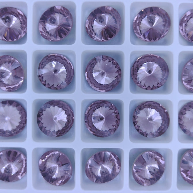 14mm rivoli in Light Amethyst (Aurora)