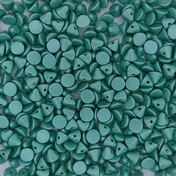 25 x Button beads in Metallic Emerald