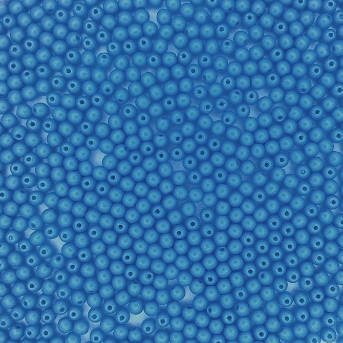 50 x 3mm round beads in Powder Turquoise
