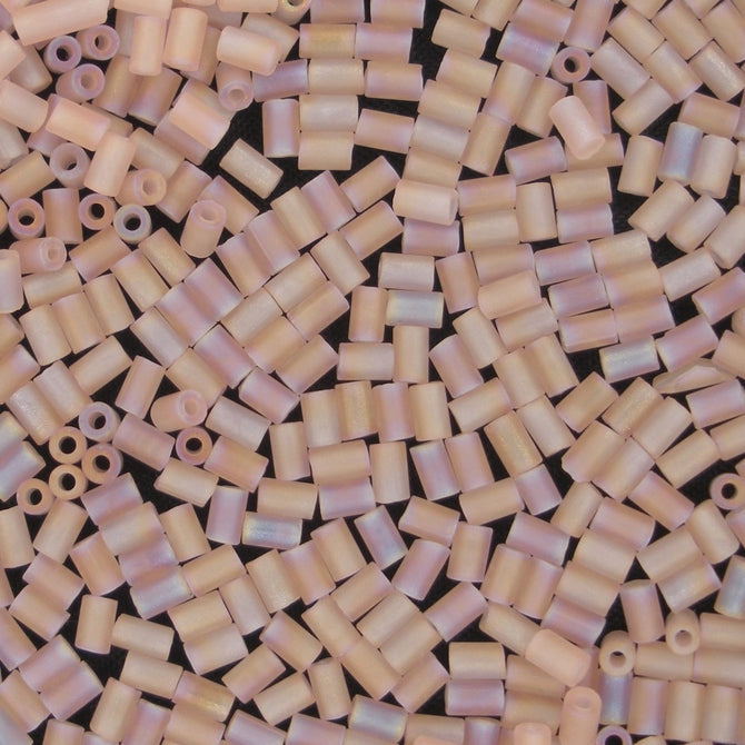 10g x 3mm Matsuno Bugles in Frosted Peach AB