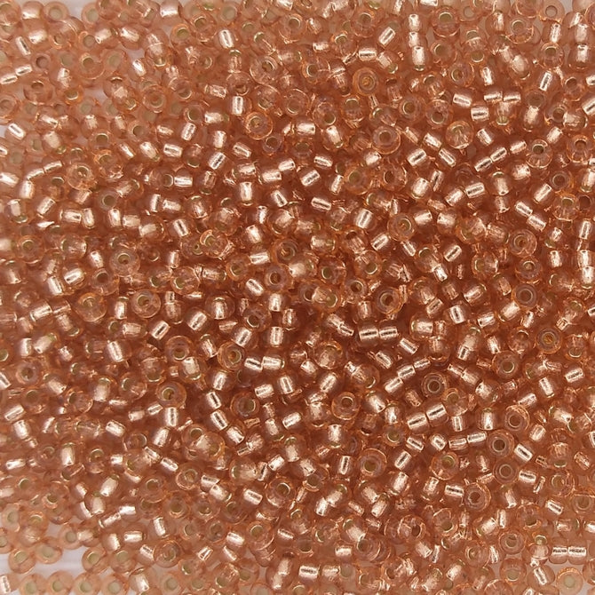 4262 - 10g Size 11/0 Miyuki seed beads in Duracoat Silver lined Rose Copper